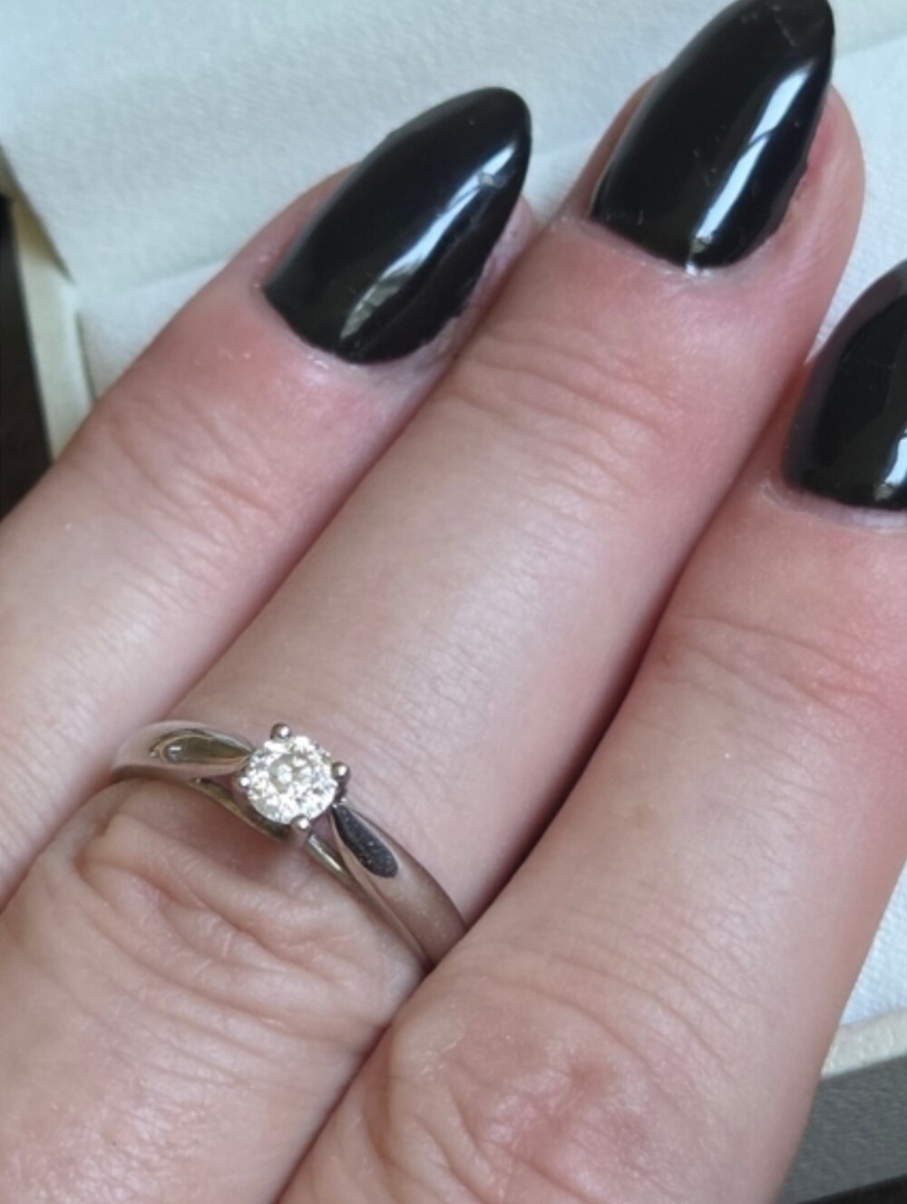 Certified 14k Diamond Solitaire Ring 💎 Size 6.5 By Canadian Rocks